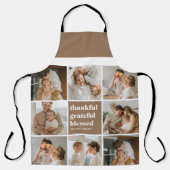 Collage Family Photo | Thankful Grateful Blessed Apron (Front)