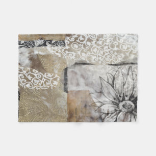Collage Fleur II Fleece Blanket