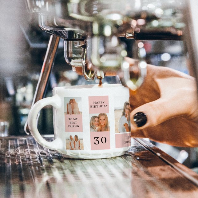 Collage Friend Photos | Happy Birthday Gift Espresso Cup (Creator Uploaded)