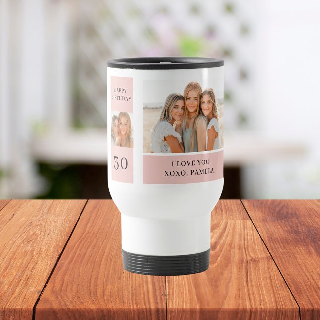 Collage Friend Photos | Happy Birthday Gift Travel Mug (Creator Uploaded)