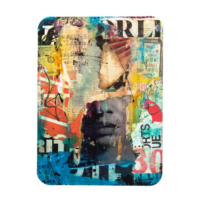 Collage Head Magnet (Vertical)