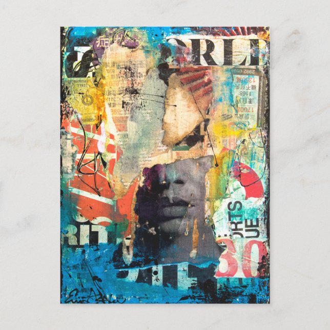 Collage Head Postcard (Front)