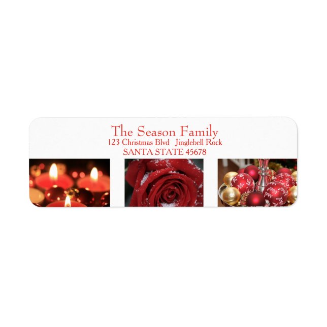 Collage Holiday Address Label (Front)