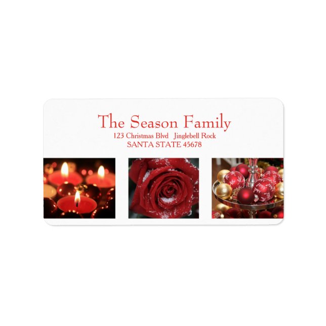Collage Holiday Address Label (Front)