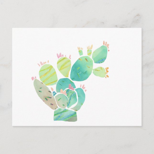 Collage Illustration Cactus Postcard (Front)