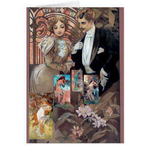 collage love relationship mucha art flirt