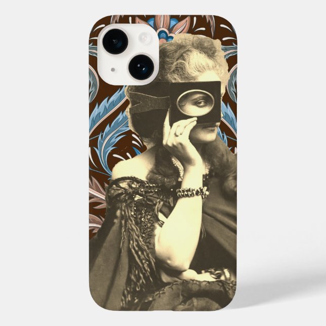 Collage Masked Lady Countess Castiglione Case-Mate iPhone Case (Back)