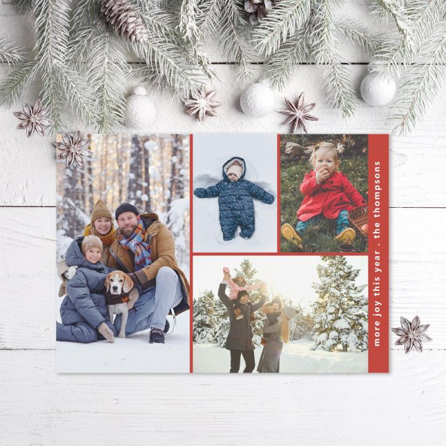 Collage Minimal Photo Holiday Card (Creator Uploaded)