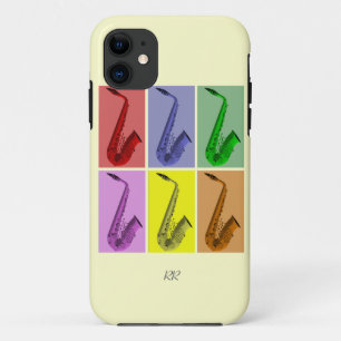 Collage of Colourful Saxophones iPhone 5 Case