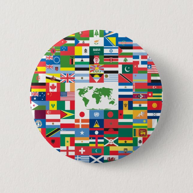 Collage of Country Flags from All Over The World 6 Cm Round Badge (Front)