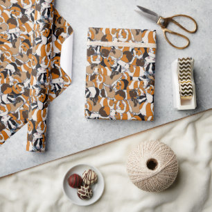 Collage of Guinea Pigs Illustrations Patterned Wrapping Paper