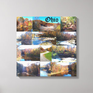 COLLAGE OF OHIO CANVAS PRINT