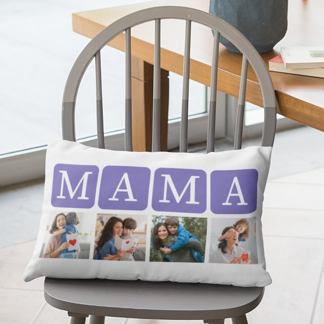 Collage of Photos of children, Gift for Mom Lumbar Cushion (Creator Uploaded)