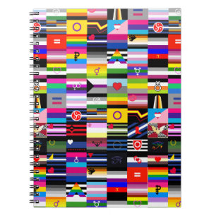 Collage of Pride Flags Notebook