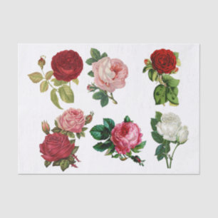 Collage of Roses Tissue Paper