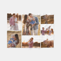 Collage of Seven Personalised Photo Blanket