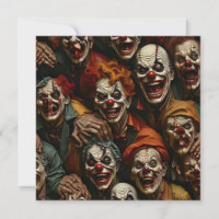 Collage of Spooky Clown Zombies