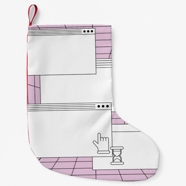 Collage of user interface elements. Cyberpunk and  Small Christmas Stocking (Front)