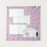 Collage of user interface elements. Cyberpunk and 