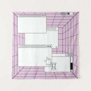 Collage of user interface elements. Cyberpunk and  Tapestry