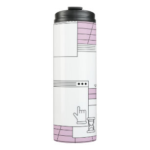 Collage of user interface elements. Cyberpunk and  Thermal Tumbler