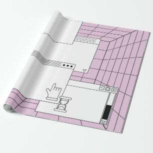 Collage of user interface elements. Cyberpunk and Wrapping Paper