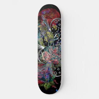 Collage Overlapping Roses Multiple Designs Skatebo Skateboard