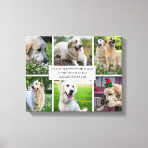 Collage Pets Photo Modern Dog Quote Canvas Print