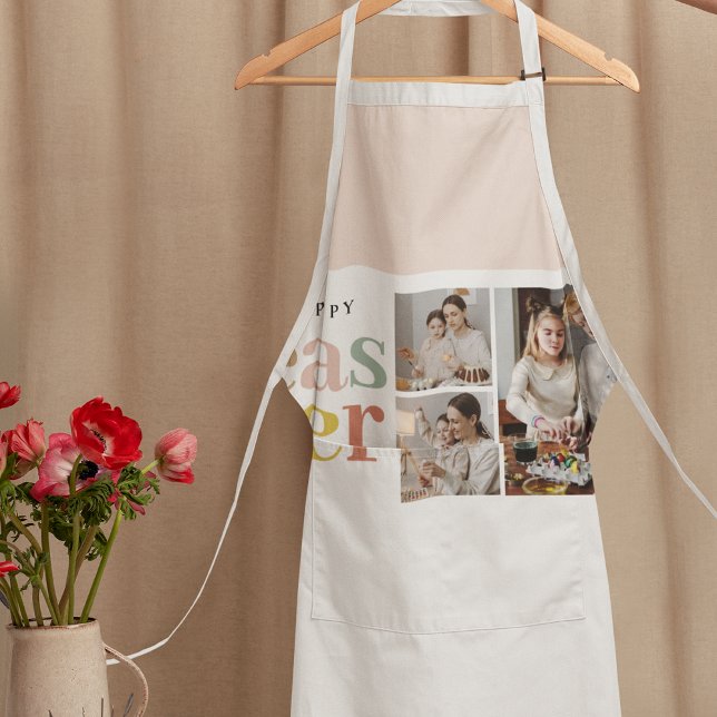 Collage Photo And Colourful Easter | Holiday Gift Apron (Creator Uploaded)