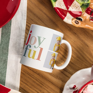 Collage Photo And Colourful Joyful   Holiday Gift Mug