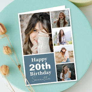 Collage   Photo Any Age Custom Birthday Card