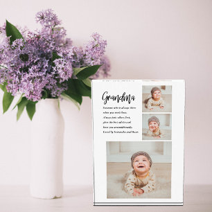 Collage Photo & Best Grandma Ever Best Beauty Gift Block