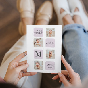 Collage Photo & Best Grandma Ever Best Purple Gift