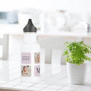 Collage Photo & Best Grandma Ever Best Purple Gift 532 Ml Water Bottle