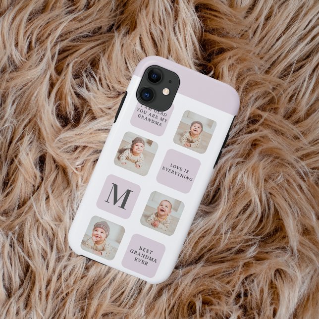 Collage Photo & Best Grandma Ever Best Purple Gift Case-Mate iPhone Case (Creator Uploaded)