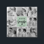 Collage Photo Best Grandpa Ever Pastel Mint Gift<br><div class="desc">This beautiful collage photo is the perfect way to express your love for your grandpa. Featuring the heartfelt message "We love you grandpa" in elegant lettering against a soothing pastel mint background, this piece captures the warmth and affection you feel for your grandpa. The collage design allows you to include...</div>
