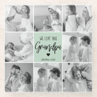 Collage Photo Best Grandpa Ever Pastel Mint Gift
