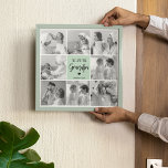 Collage Photo Best Grandpa Ever Pastel Mint Gift Poster<br><div class="desc">This beautiful collage photo is the perfect way to express your love for your grandpa. Featuring the heartfelt message "We love you grandpa" in elegant lettering against a soothing pastel mint background, this piece captures the warmth and affection you feel for your grandpa. The collage design allows you to include...</div>