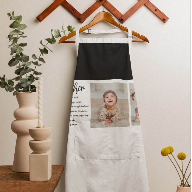 Collage Photo & Best Mother Quote Lovely Gift Apron (Creator Uploaded)
