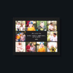 Collage Photo Black We Love You Canvas Print<br><div class="desc">Ten Photo We Love you Canvas.  Custom Names.</div>