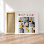 Collage Photo | Colourful Happy Holiday Canvas Print<br><div class="desc">Embrace the spirit of joy and celebration with our Colourful Happy Holiday Collage Photo,  a delightful addition to your festive decor or a thoughtful gift for your loved ones. This unique collage features a vibrant blend of holiday-themed snapshots,  capturing the essence of your cherished moments.</div>