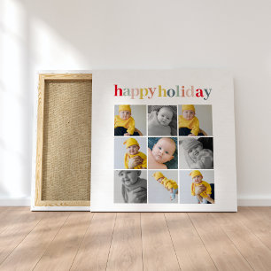 Collage Photo   Colourful Happy Holiday Canvas Print