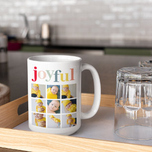 Collage Photo   Colourful Joyful Holiday Gift Coffee Mug