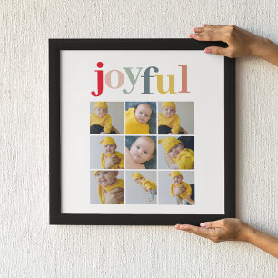 Collage Photo Colourful Joyful Holiday Gift Poster