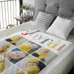 Collage Photo Colourful Joyful Holiday Gift Sherpa Blanket