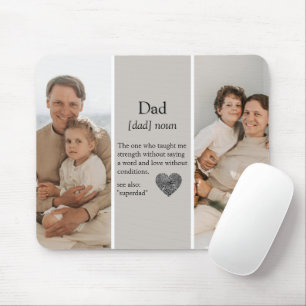 Collage Photo Dad Definition Mouse Pad Gift