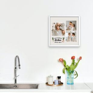 Collage Photo & Grandma Kitchen Is Always Open Poster