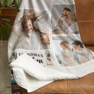 Collage Photo & Grandma Kitchen Is Always Open Sherpa Blanket