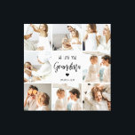 Collage Photo Grey We Love You Grandma Best Gift  Canvas Print<br><div class="desc">"Collage Photo Grey We Love You Grandma Best Gift" is likely a description for a photo frame or display that features a collage of photos in shades of grey with the words "We Love You Grandma" prominently displayed. This would make for a thoughtful and sentimental gift for a grandmother on...</div>