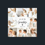 Collage Photo Grey We Love You Grandma Best Gift  Canvas Print<br><div class="desc">"Collage Photo Grey We Love You Grandma Best Gift" is likely a description for a photo frame or display that features a collage of photos in shades of grey with the words "We Love You Grandma" prominently displayed. This would make for a thoughtful and sentimental gift for a grandmother on...</div>